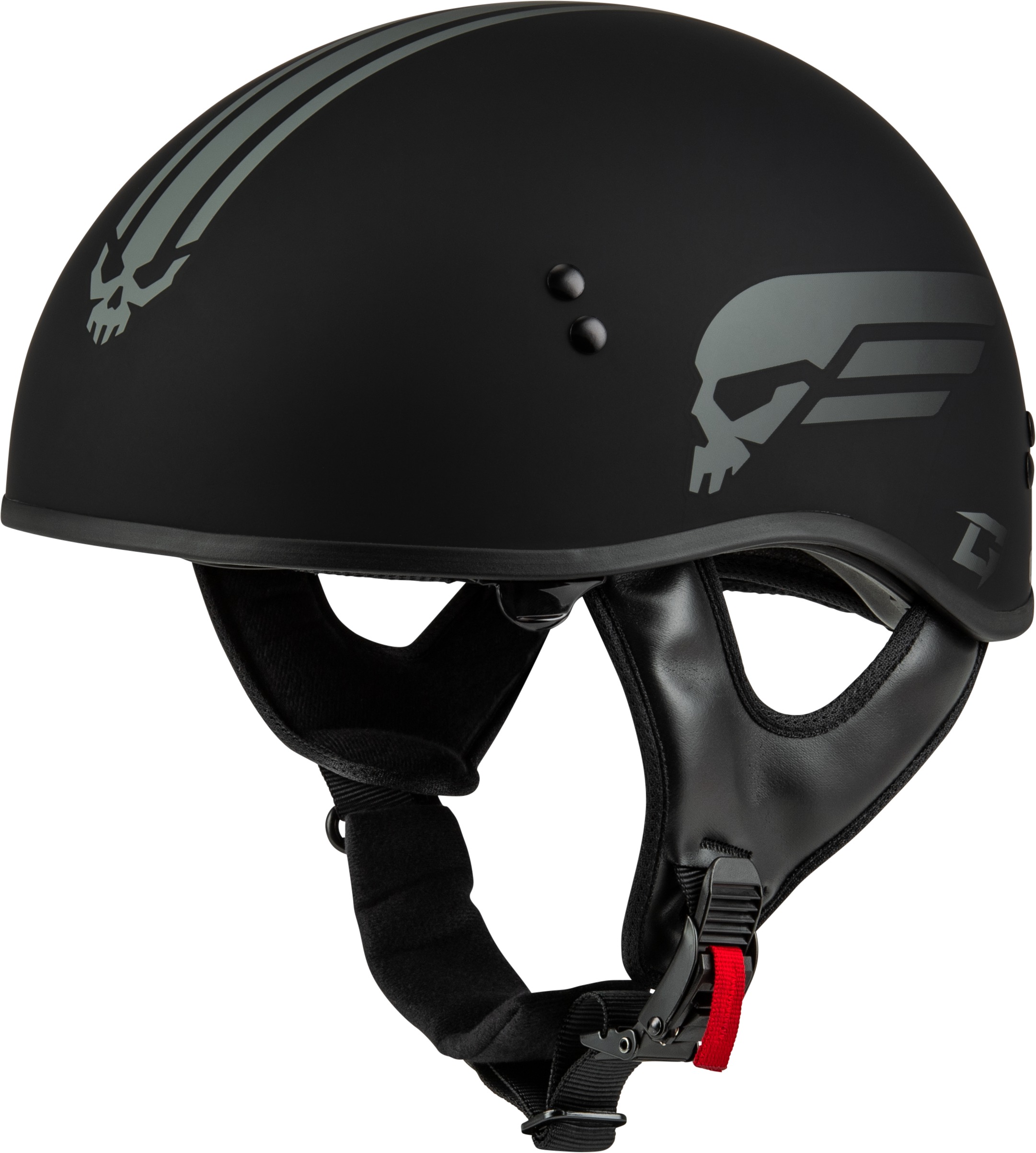 HH-65 Retribution Helmet Matte Black/Silver XL - For XL riders seeking style and protection - Click Image to Close