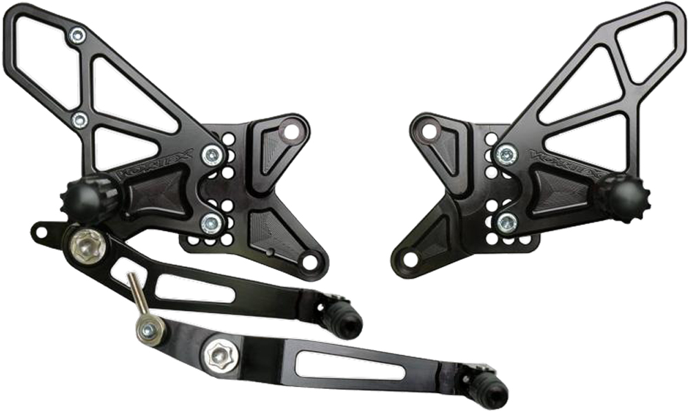 V2 Adjustable Rearset - Black - For 09-13 Yamaha YZF R1 - Click Image to Close