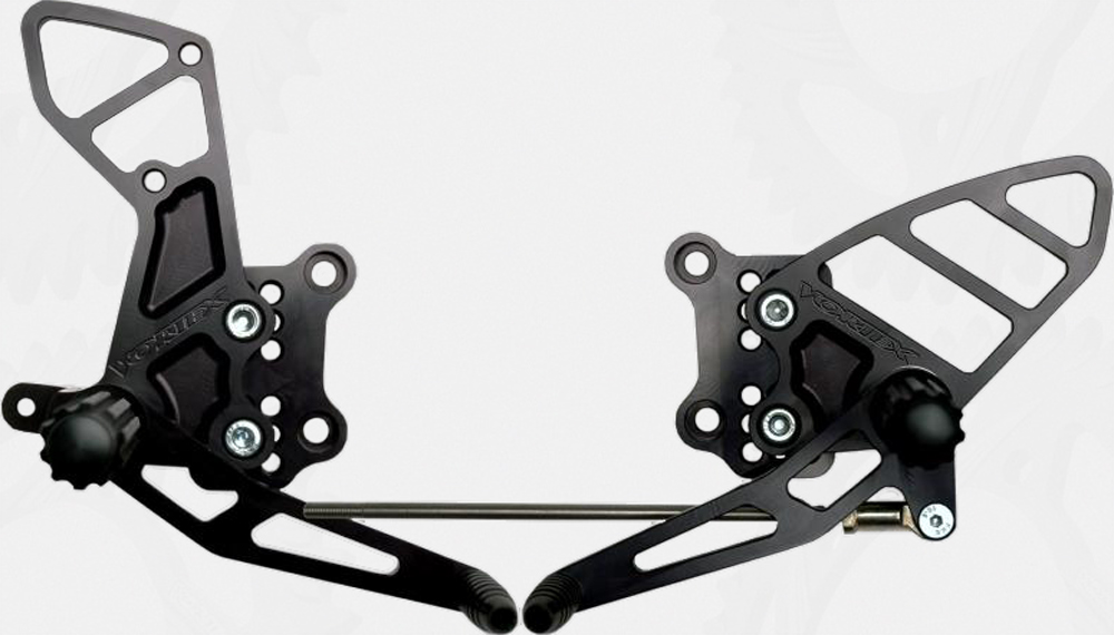 Adjustable Rearset - Black - For 00-05 Suzuki GSXR 600/750/1000 - Click Image to Close