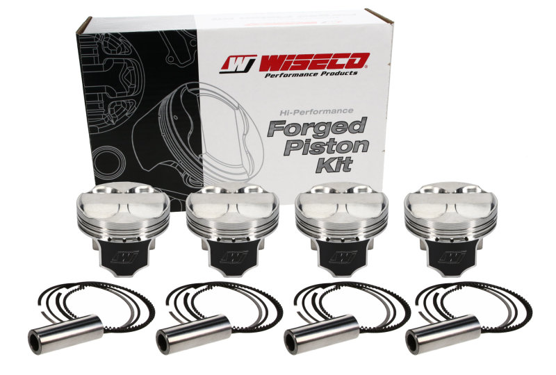 Wiseco 86.5mm 11.0:1 CR Dome Dish Piston Set Fits 02-06 Acura/Honda K20 - Click Image to Close