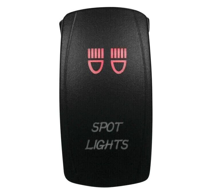 Lighted Switch Spot Light On/Off Red - Click Image to Close