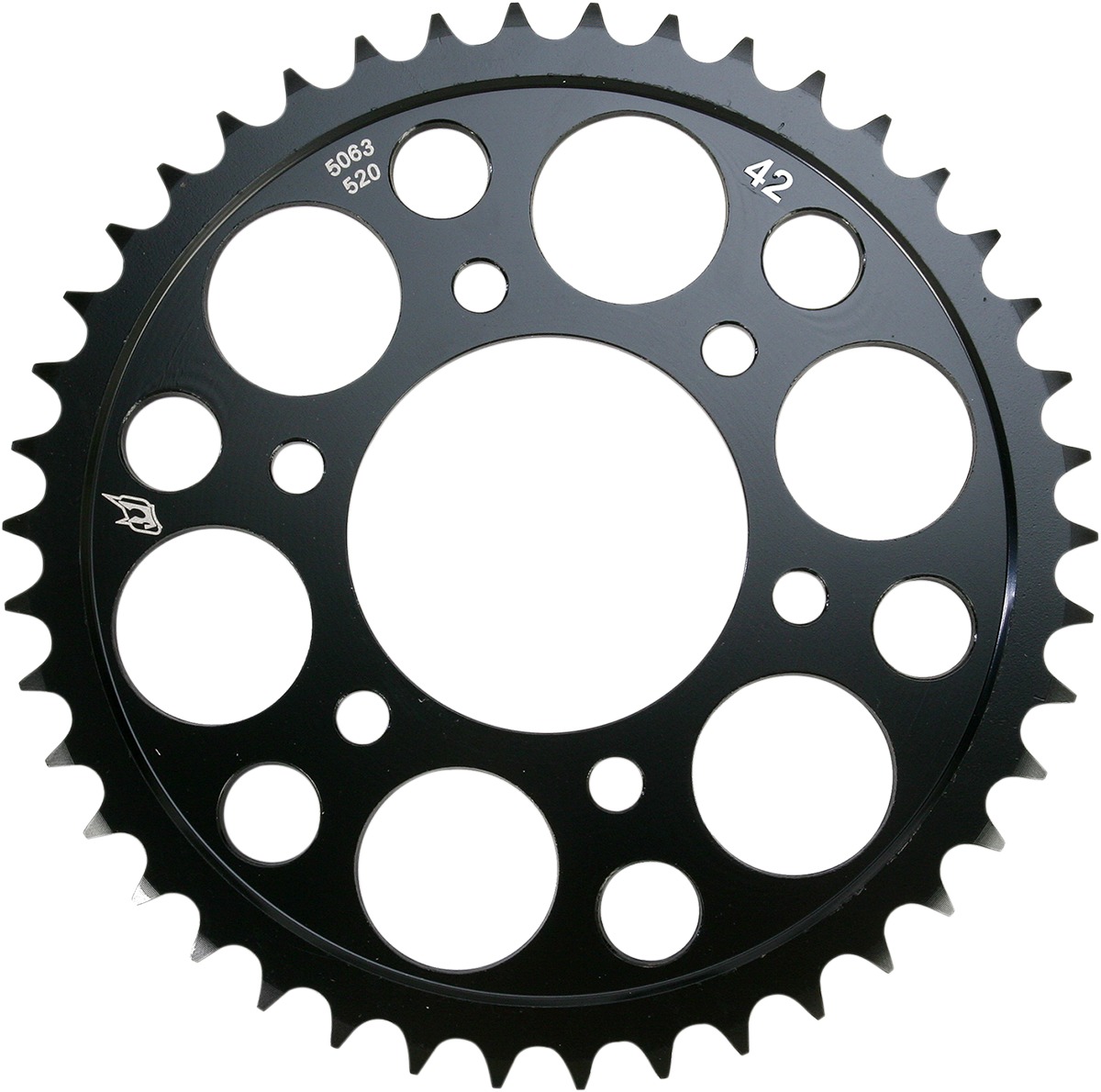 Steel 520 Rear Sprocket 42T - Black - For Kawasaki Ninja ZZR Z1000 - Click Image to Close