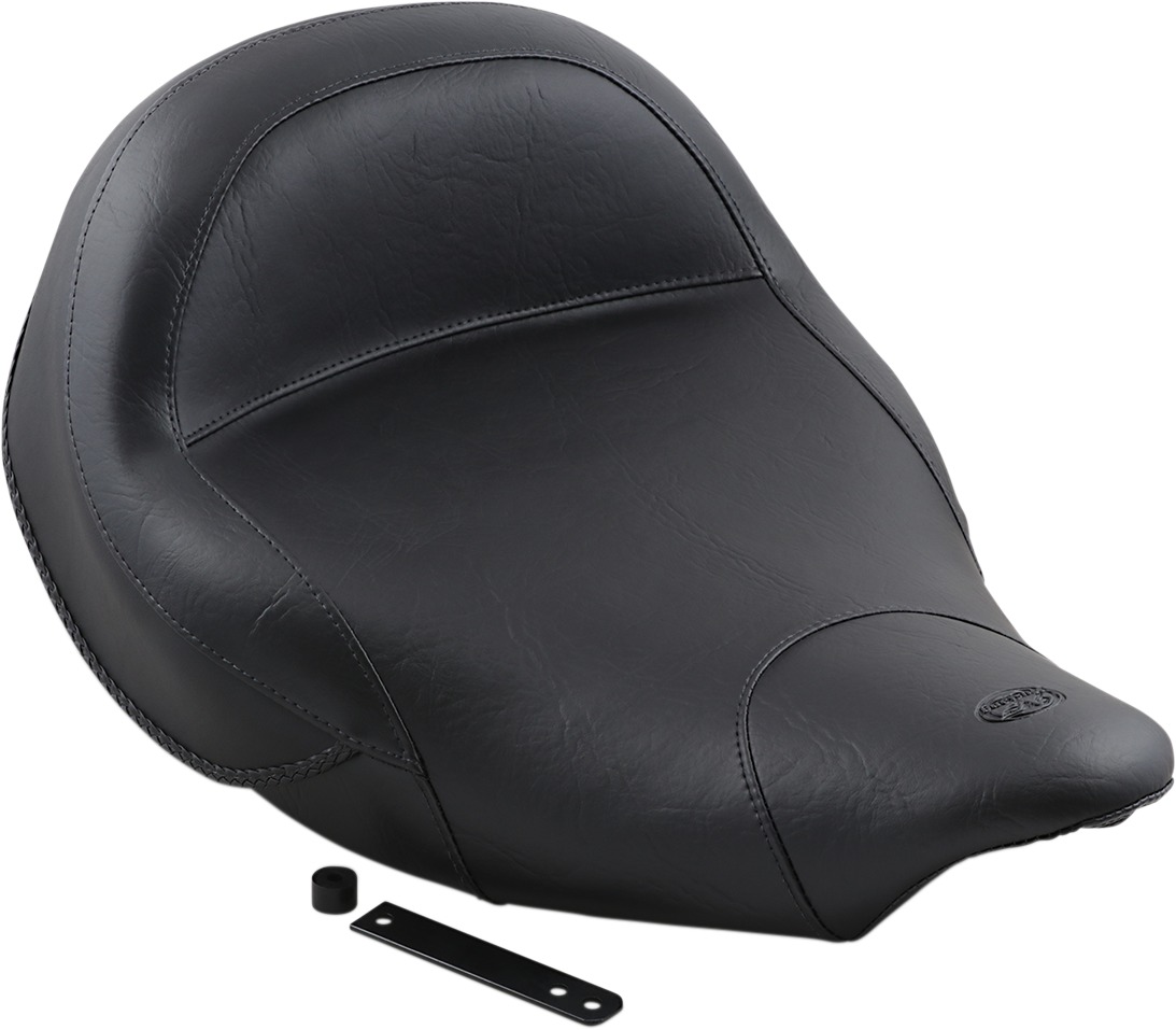 Plain Vinyl Solo Seat Black Foam Back 1.5" - Click Image to Close