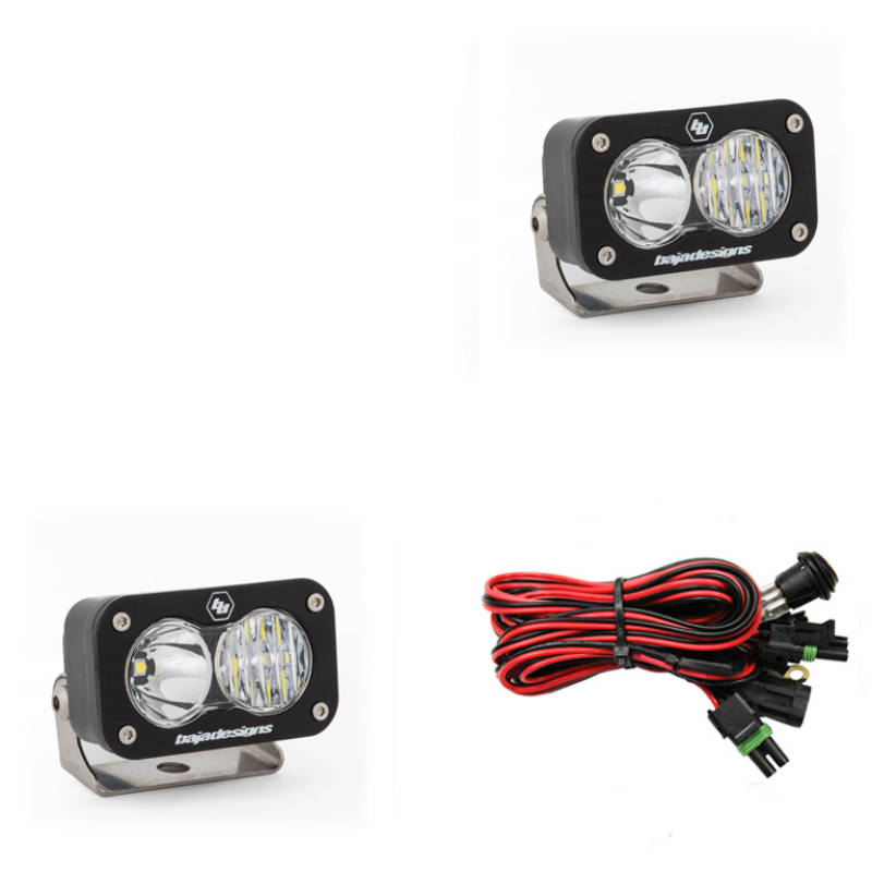 S2 Sport Driving Combo Pattern Pair LED Work Light - Clear Baja Designs - Click Image to Close