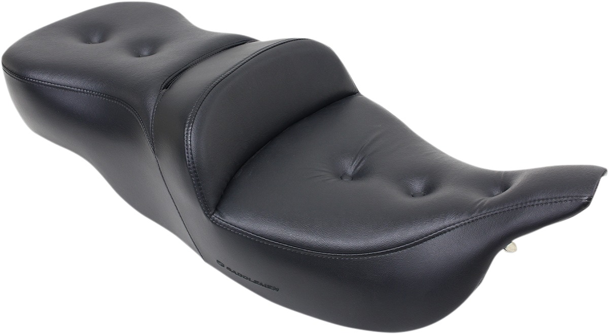 Road Sofa Pillow 2-Up Seat - Black - For 97-07 Harley FLHT FLTR - Click Image to Close