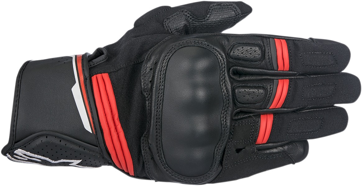 Booster Motorcycle Gloves Black/Red 3X-Large - Click Image to Close