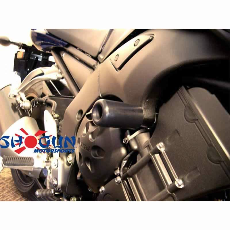 No Cut Black Frame Sliders - For 06-13 Yamaha FZ1 - Click Image to Close