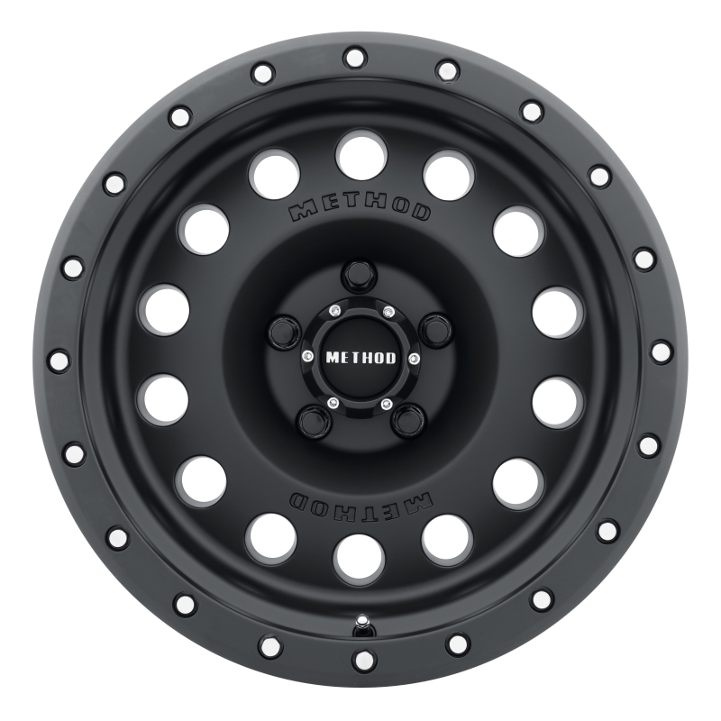 MR307 Hole 17x8.5 0mm Offset 5x5 94mm CB Matte Black Wheel - Click Image to Close