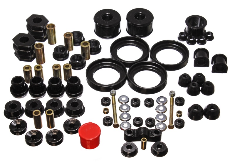 96-00 Honda Civic/CRX Black Hyper-Flex Master Bushing Set - Click Image to Close