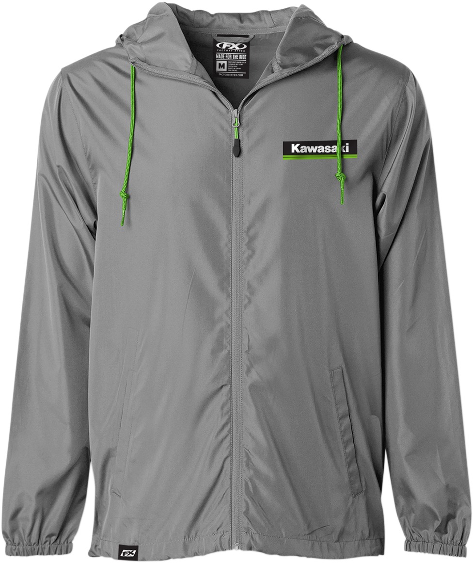 Men's Kawasaki Windbreaker Jacket - Kaw Windbrkr Jkt Cha Md - Click Image to Close