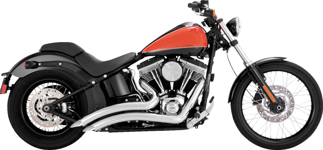 Vance & Hines HD Softail Big Radius 2-2 86-17 Chrome PCX Full System Exhaust - Click Image to Close