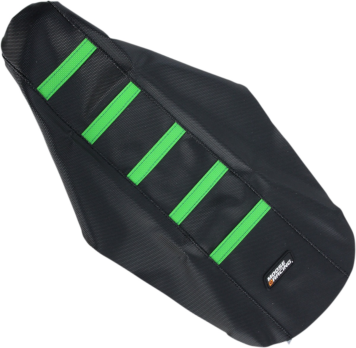 Black/Green Ribbed Seat Cover - For 14-20 Kawasaki KX85 - Click Image to Close