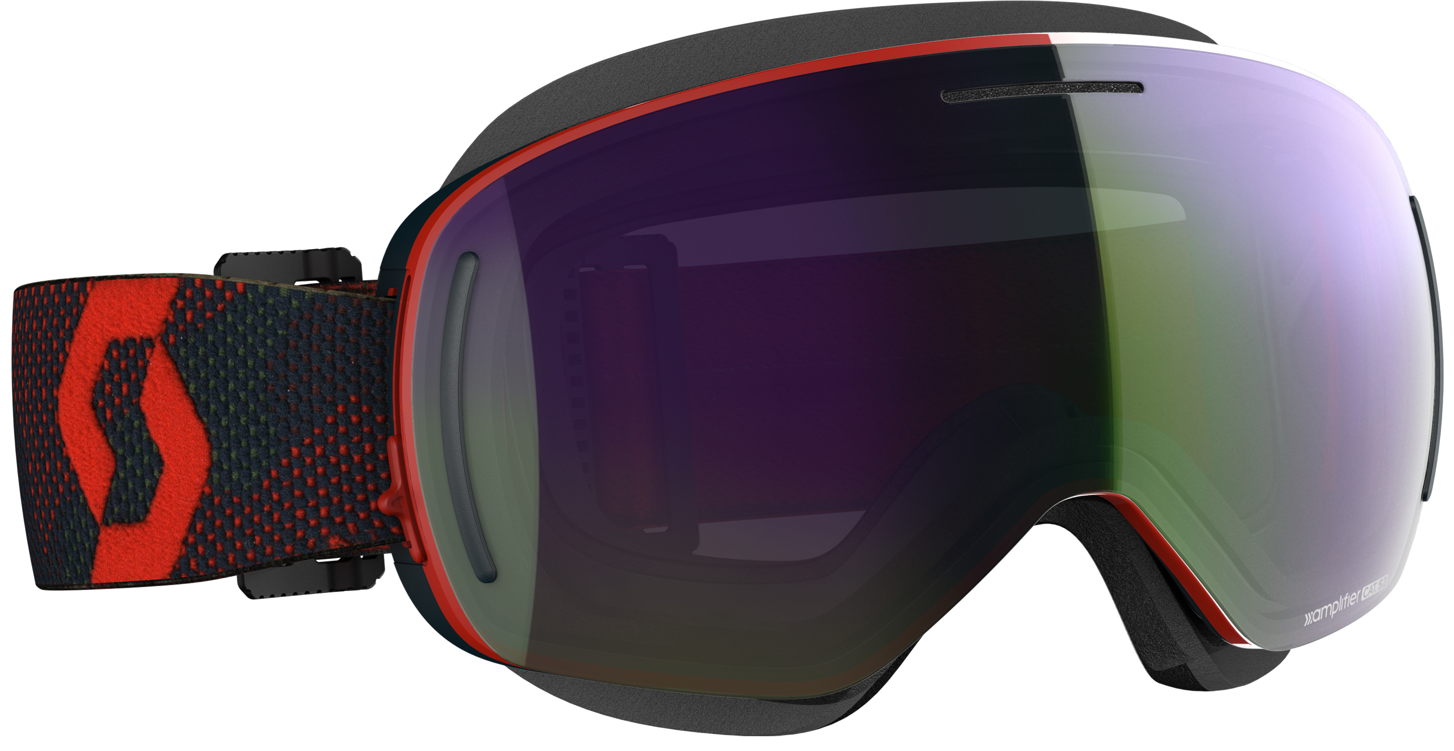 LCG EVO Snowcross Red/Blue Night Goggle Enhancer Green Chrome - Click Image to Close