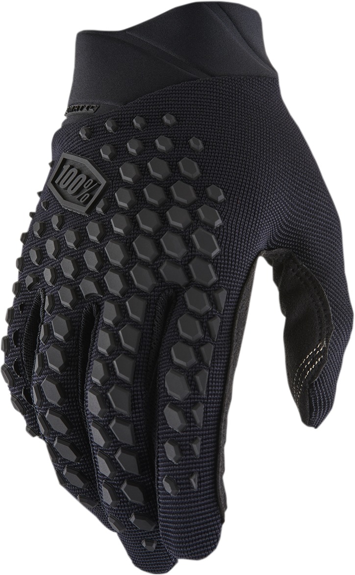 100% Men's Geomatic Gloves, Black/Charcoal, Size S - Click Image to Close