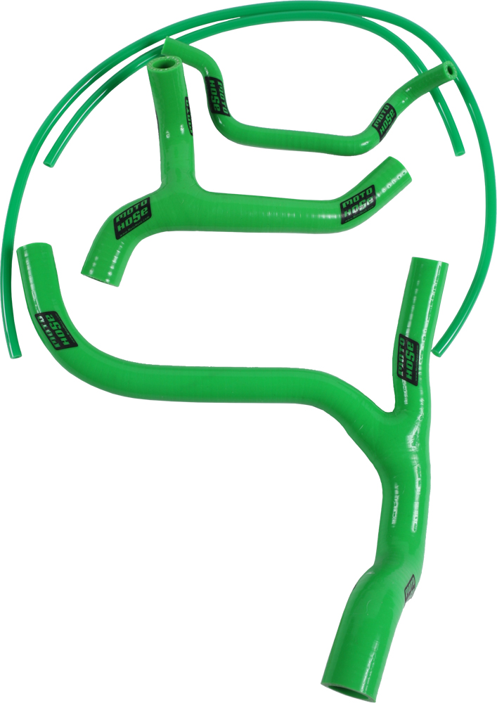 Silicone Y-Hose Kit Green - For 12-15 Kawasaki KX450F - Click Image to Close