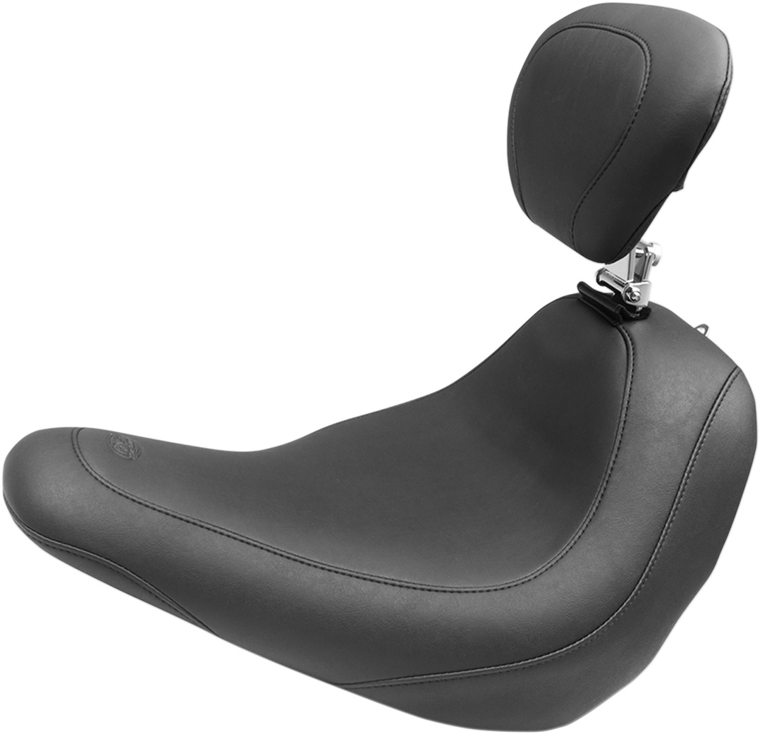 Tripper Smooth Wide Solo Seat w/Backrest - For 18-19 HD FLSB FXLR - Click Image to Close