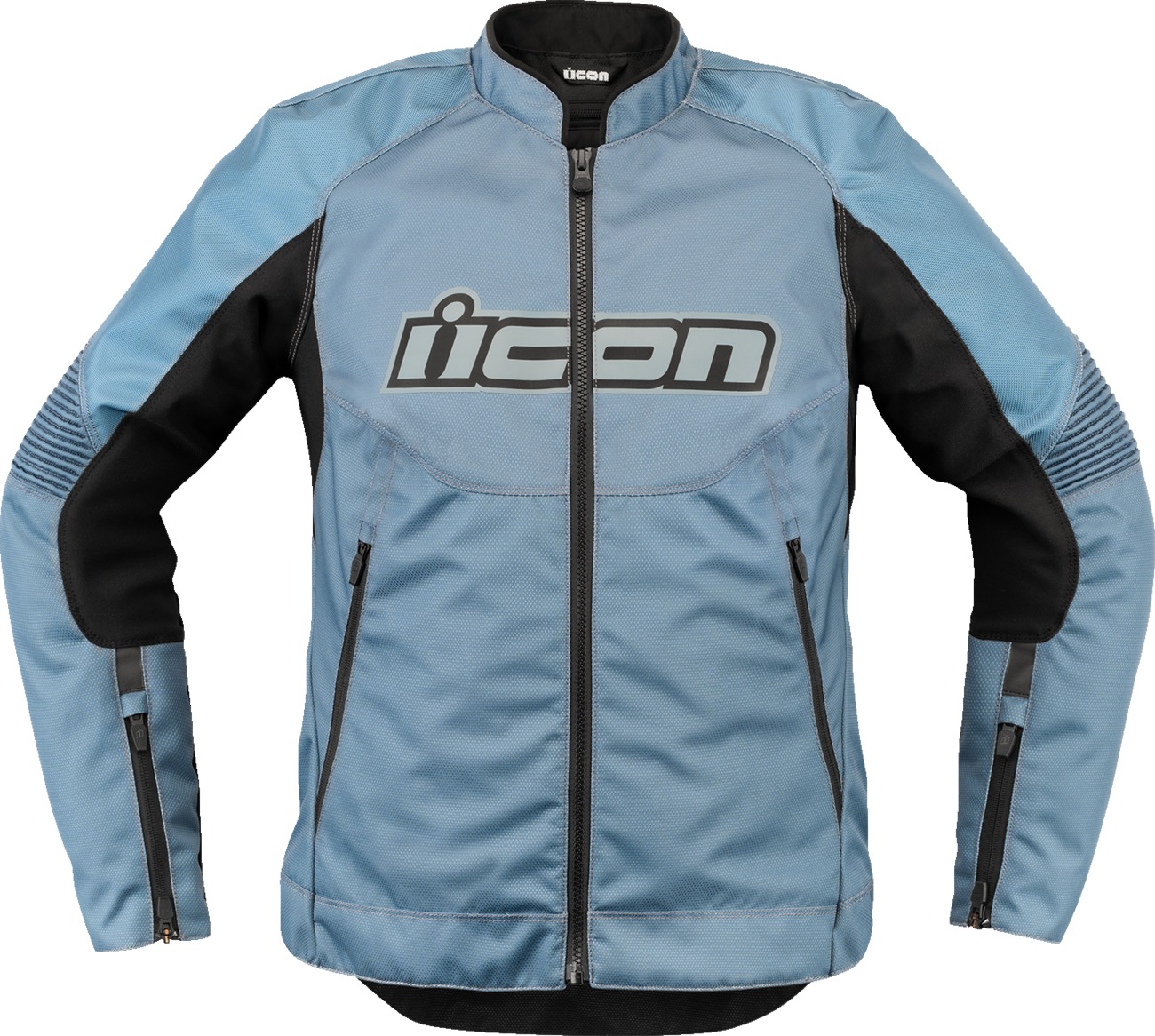 ICON Women's Overlord3 Jacket 2XL Black/Light Blue - Sport fit jacket with impact protection - Click Image to Close