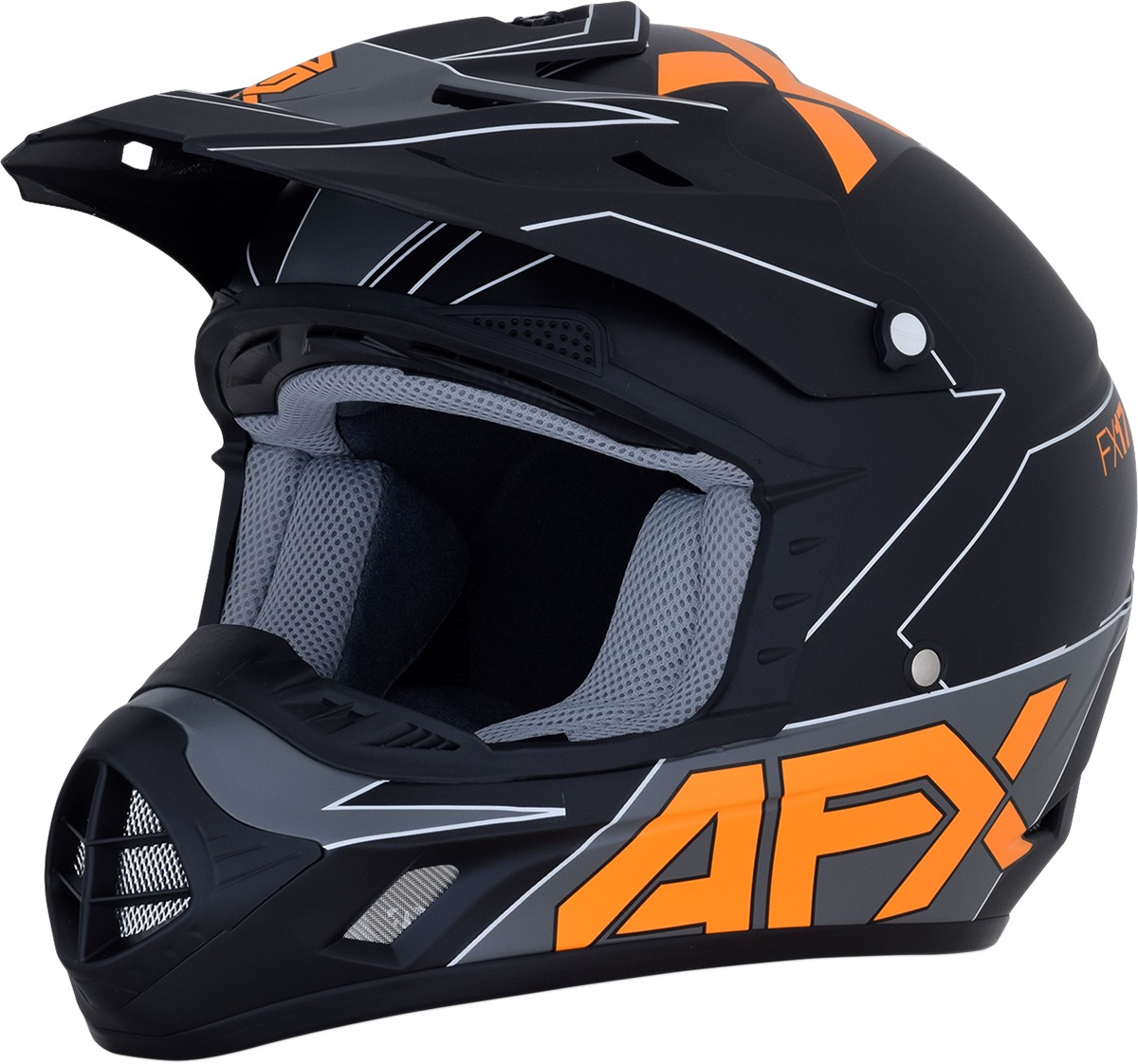 FX-17 Full Face Offroad Helmet Matte Orange Small - Click Image to Close