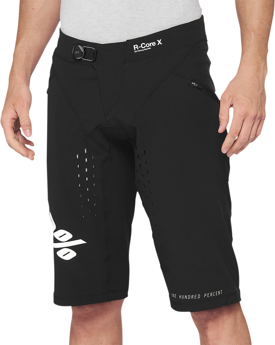 100% Men's R-Core X Shorts, Black, Size 38 - Click Image to Close