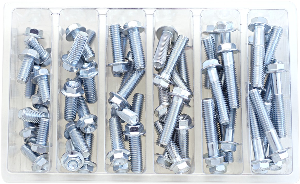 Hex Flange Bolt Assortment Packs - M8 10mm Hex Flange Bolt Assort - Click Image to Close