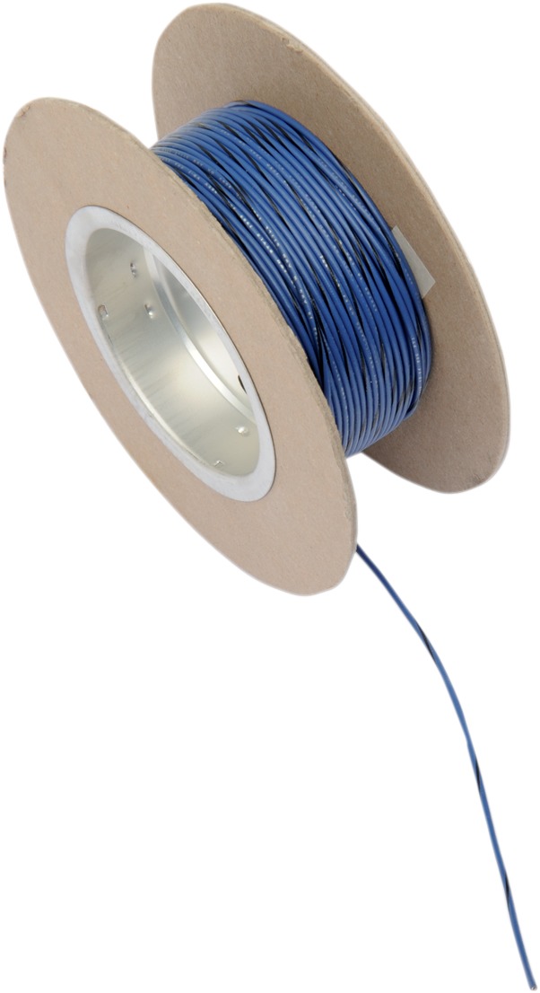 Blue / Black 18 Gauge OEM Color Match Primary Wire - 100' Spool - Click Image to Close