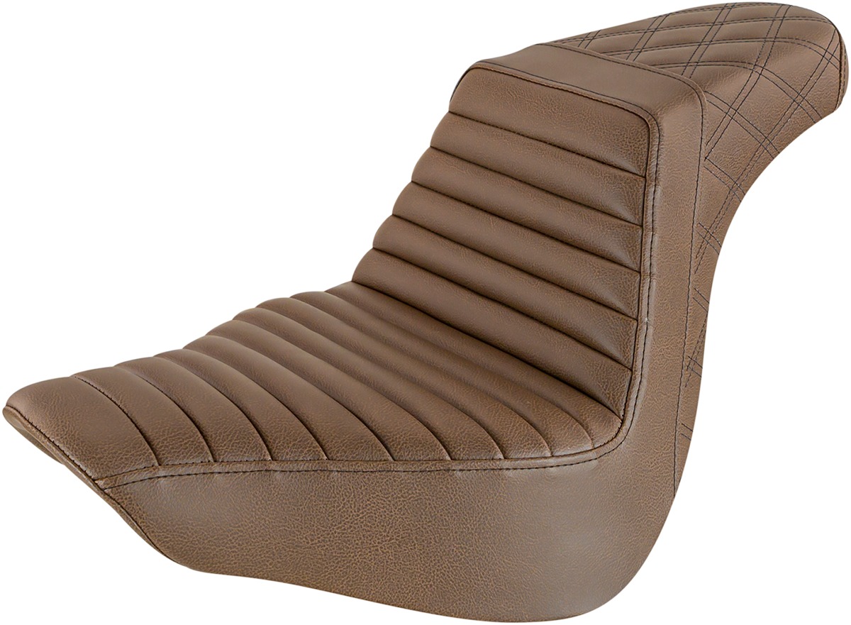 Step-Up Lattice Stitched 2-Up Seat Brown Gel - For 18-21 HD FLFB - Click Image to Close