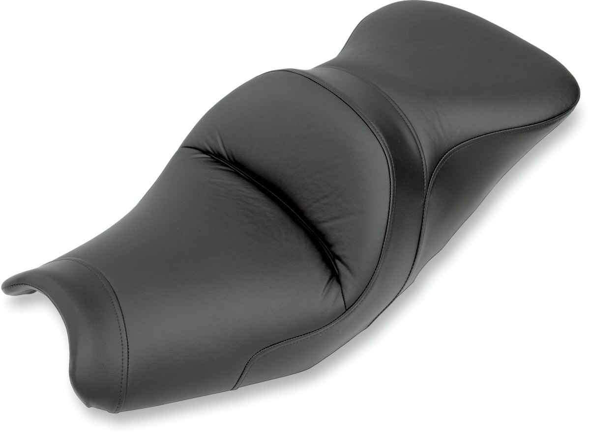 Explorer RS Pillow 2-Up Seat Black Gel - For Kawasaki VN900 Vulcan Custom - Click Image to Close