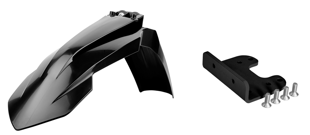 Black Front Fender w/ Adaptor Kit - For 07-12 SX/SX-F & 08-13 EXC/EXC-F - Click Image to Close