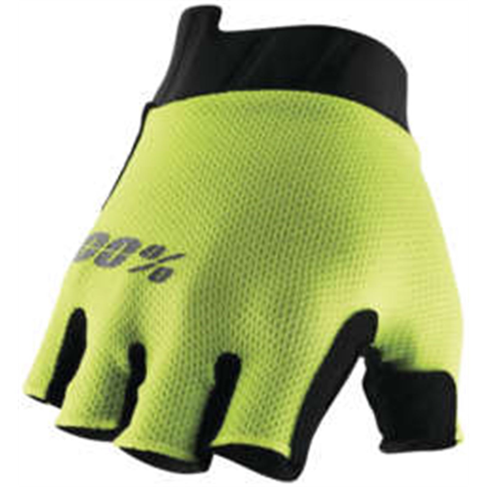 100% Exceeda Gel Shortfinger Gloves Flo. Yellow XL - Click Image to Close