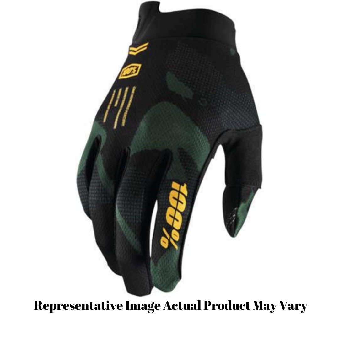 100% iTrack Men's Gloves Black Small - Click Image to Close