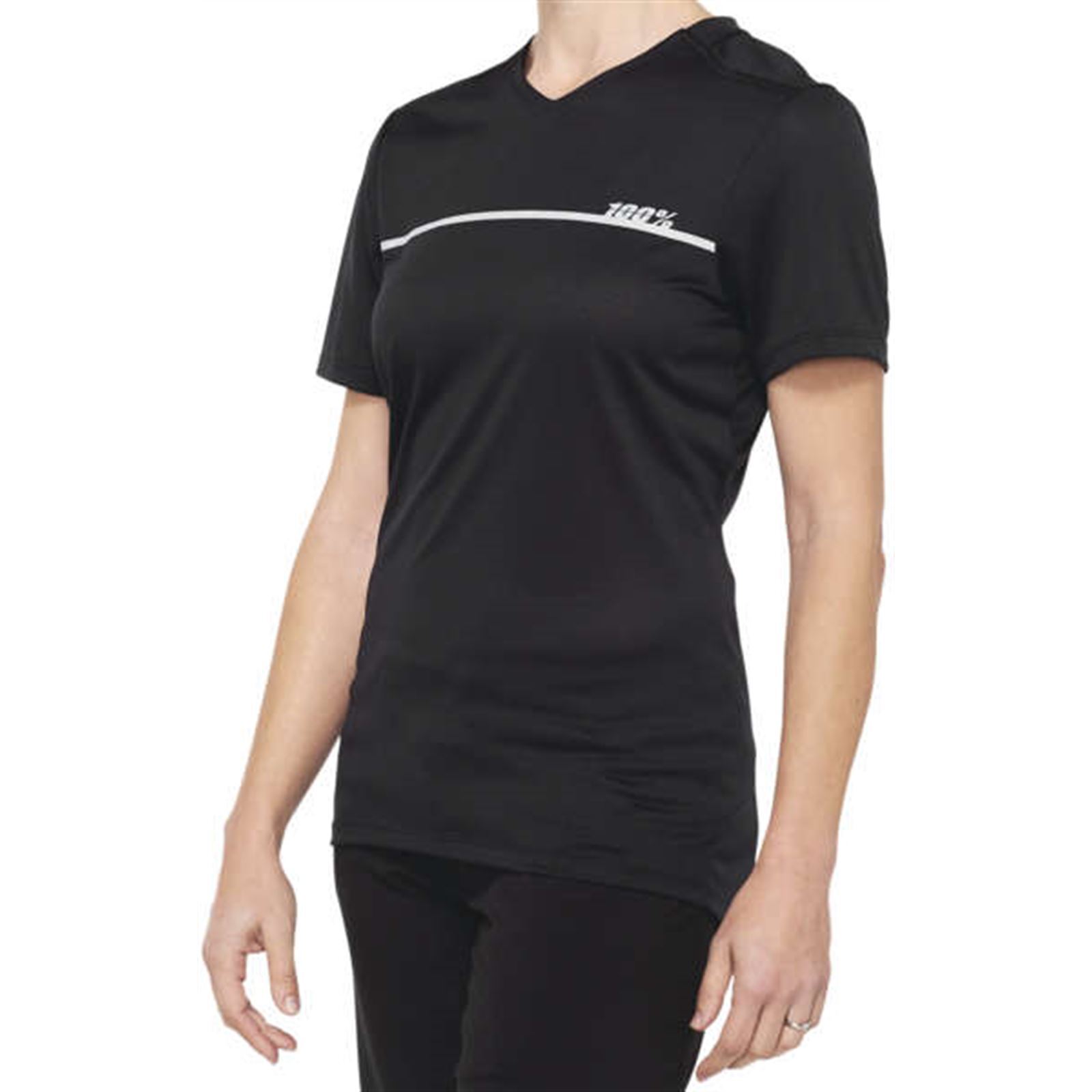 100% Women's Ridecamp Jersey Black/Gray Small - Click Image to Close