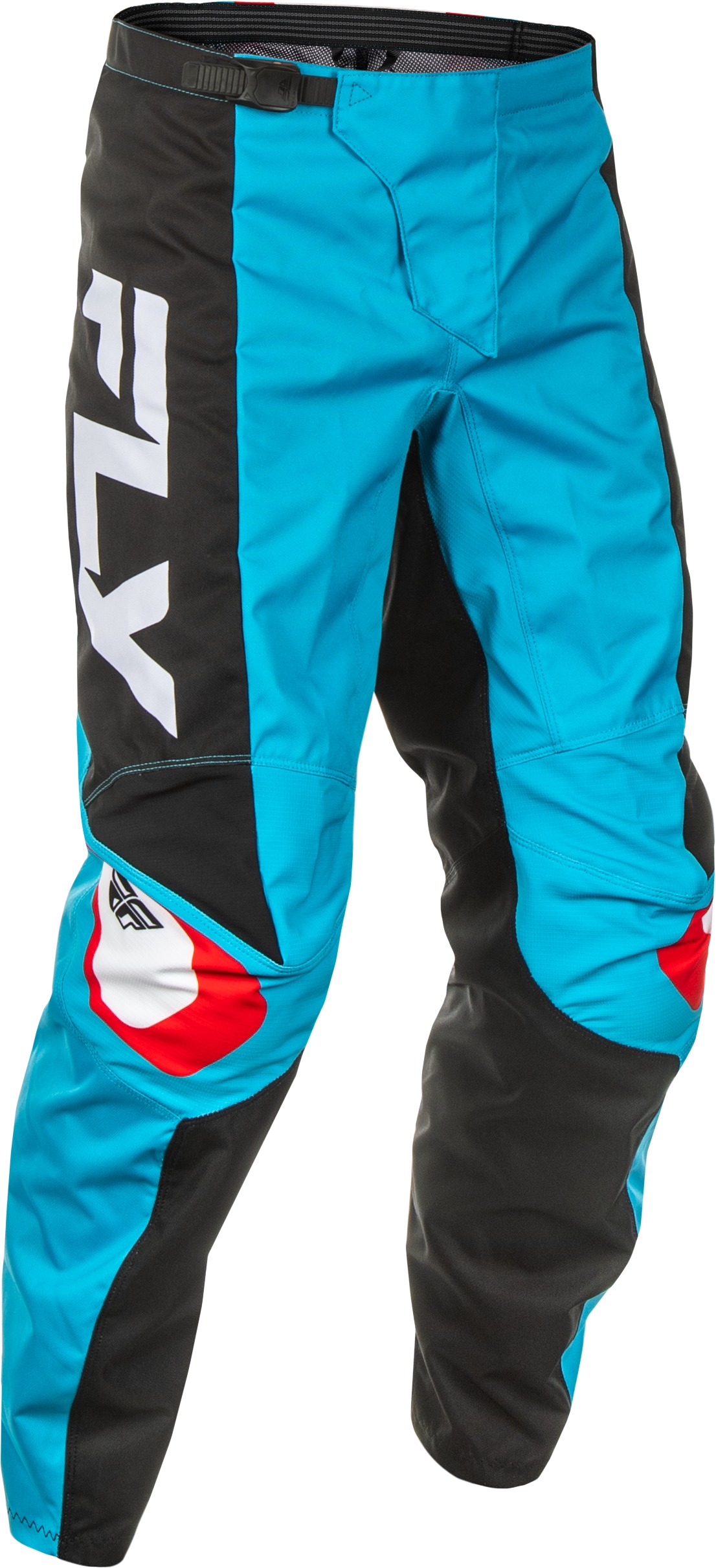 FLY RACING F-16 Pants Cyan/Black/White Size 38 - Men's riding pants, Size 38 - Click Image to Close