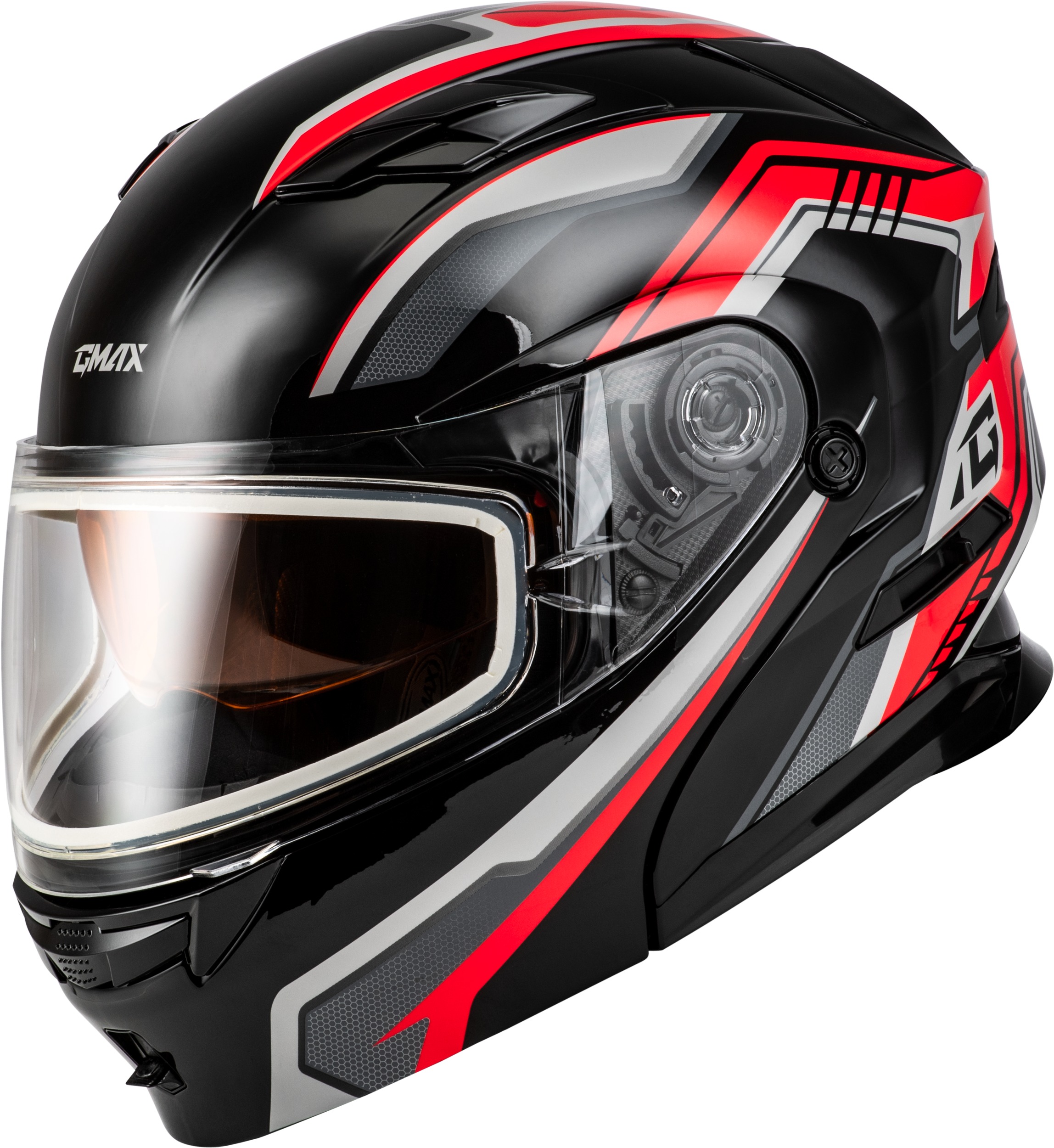 GMAX MD-01S Transistor Snow Helmet Black/Red MD - For MD size, Black/Red Snow Helmet - Click Image to Close