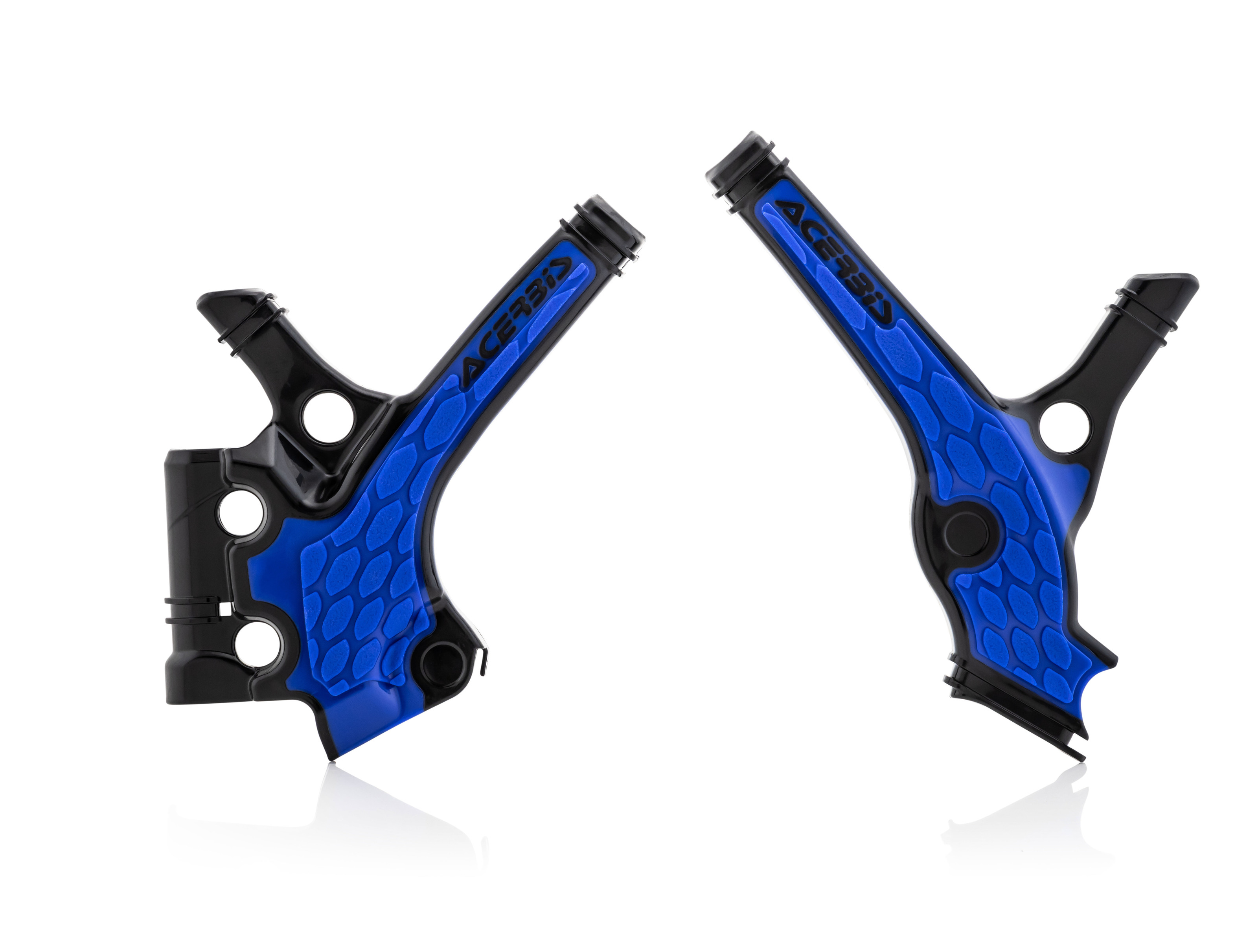 X-Grip Frame Guards Black/Blue - For 18-21 Yamaha YZ85 - Click Image to Close