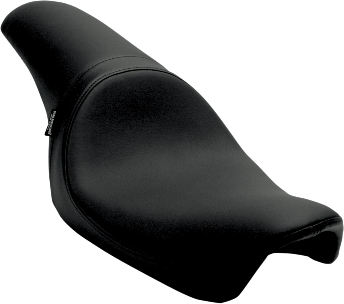 Predator Smooth SR Leather 2-Up Seat Black Low 3/4" - For 96-03 FXD Dyna - Click Image to Close