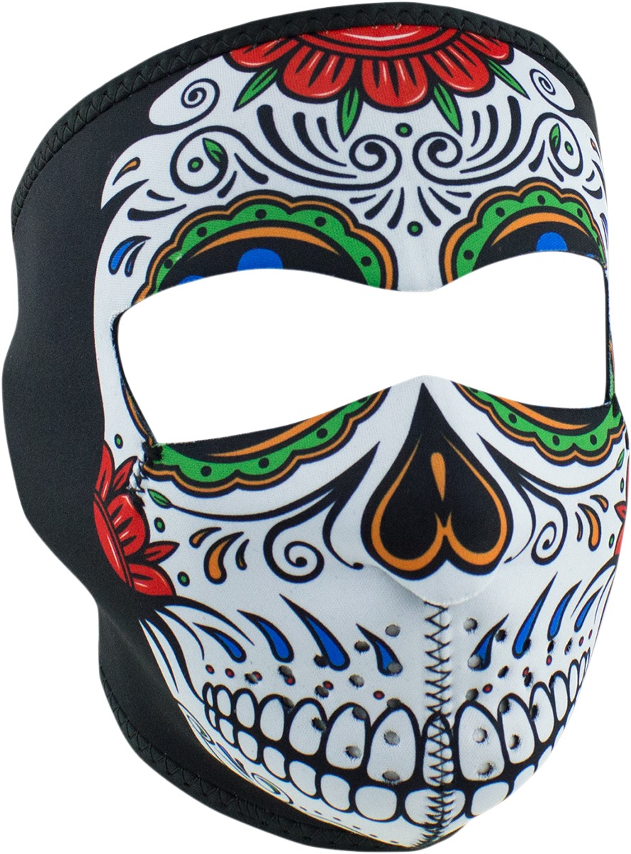 Full-Face Neoprene Mask - Neo Full Mask Muerte Skull - Click Image to Close