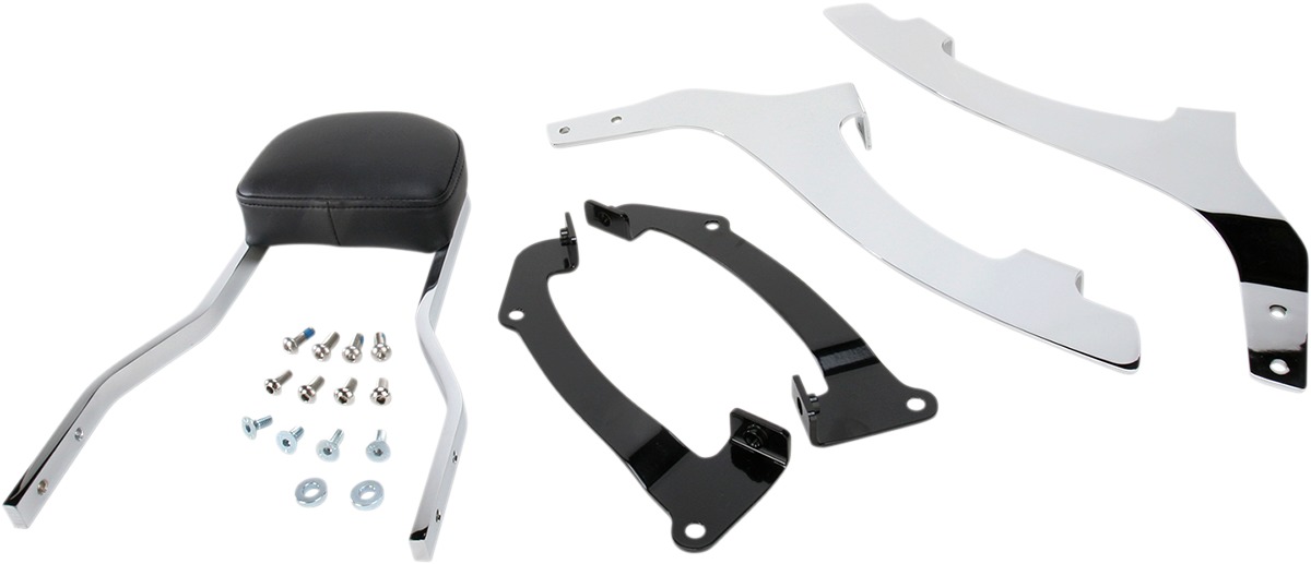 Short Square 14" Sissy Bar Chrome - For 10-16 Honda VT1300CR Stateline - Click Image to Close