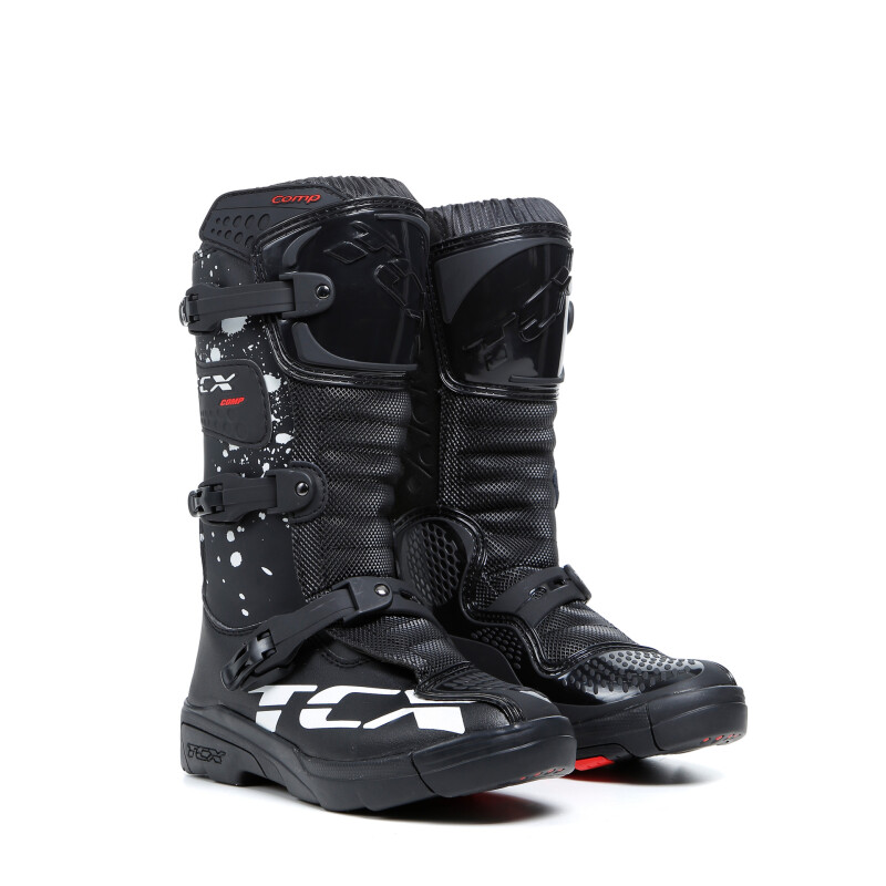 TCX Comp-Kid Boot Black/Black/White Size 33 - Youth motocross boots, size 33 - Click Image to Close