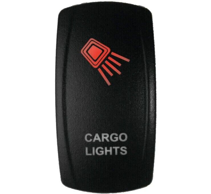 Lighted Switch Cargo Lights On/Off Red - Click Image to Close