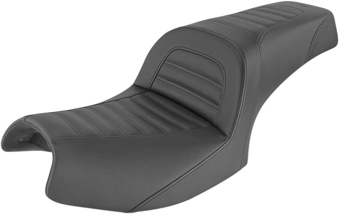 Slim Pleated Tuck and Roll 2-Up Seat Black Gel - For 20-24 Indian Challenger - Click Image to Close