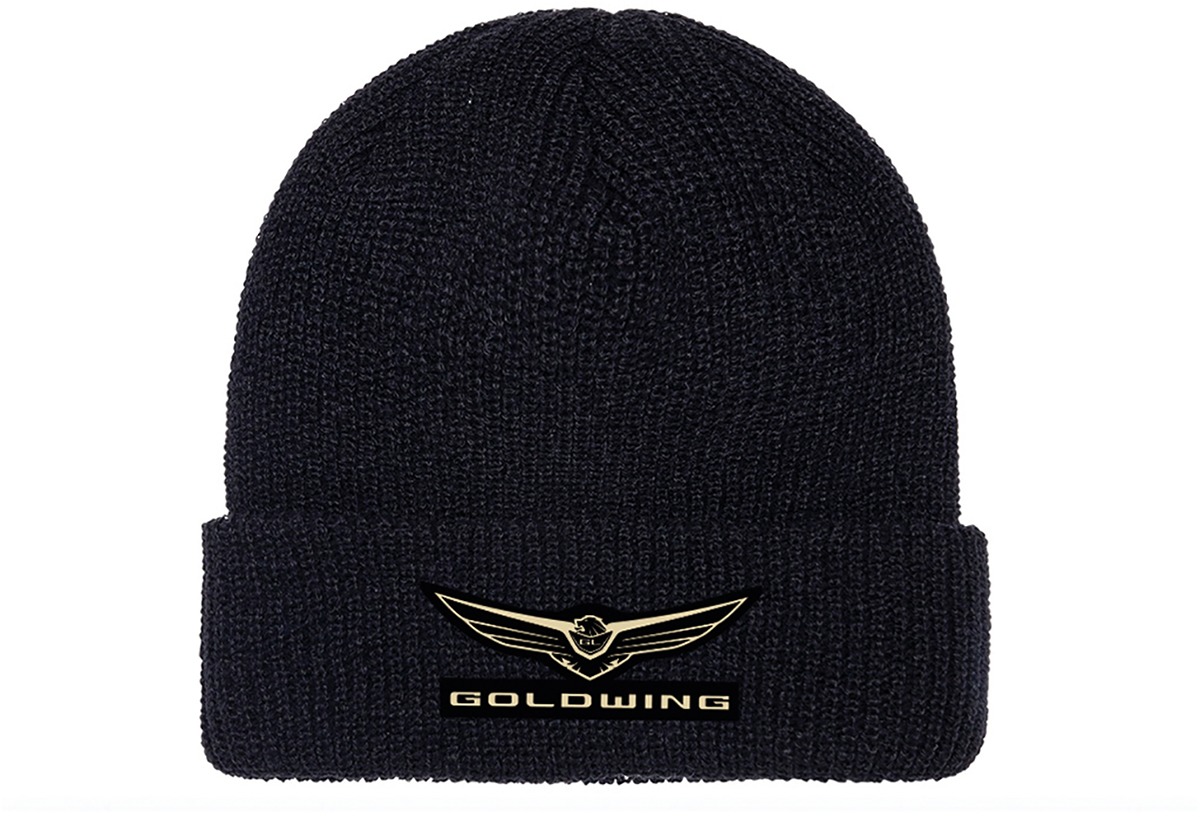 Men's Gold Wing Beanie - Gw Beanie Blk - Click Image to Close