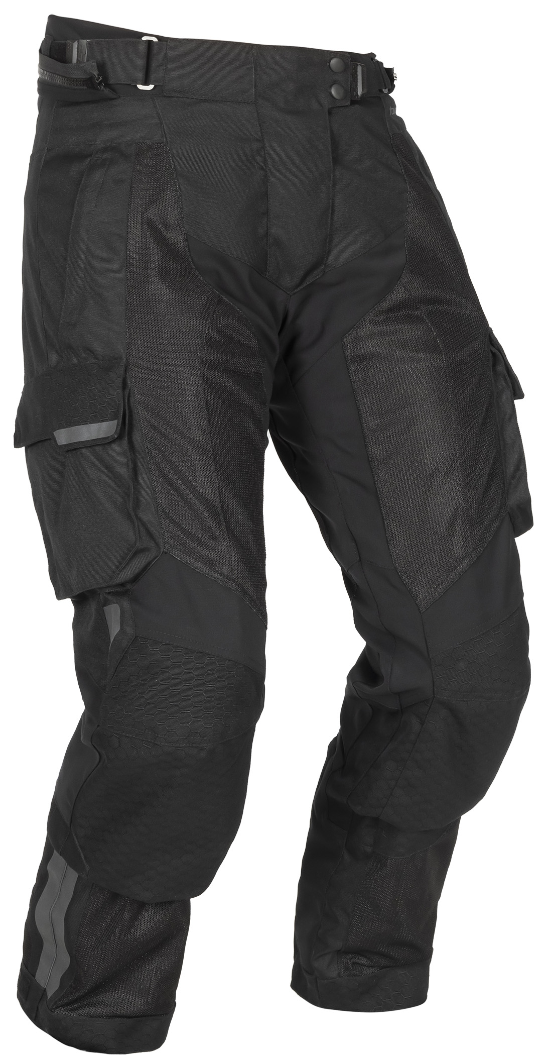 Men's Ridgecrest Hi-Flow Mesh Adventure Touring Pants - X-Large Black - Click Image to Close