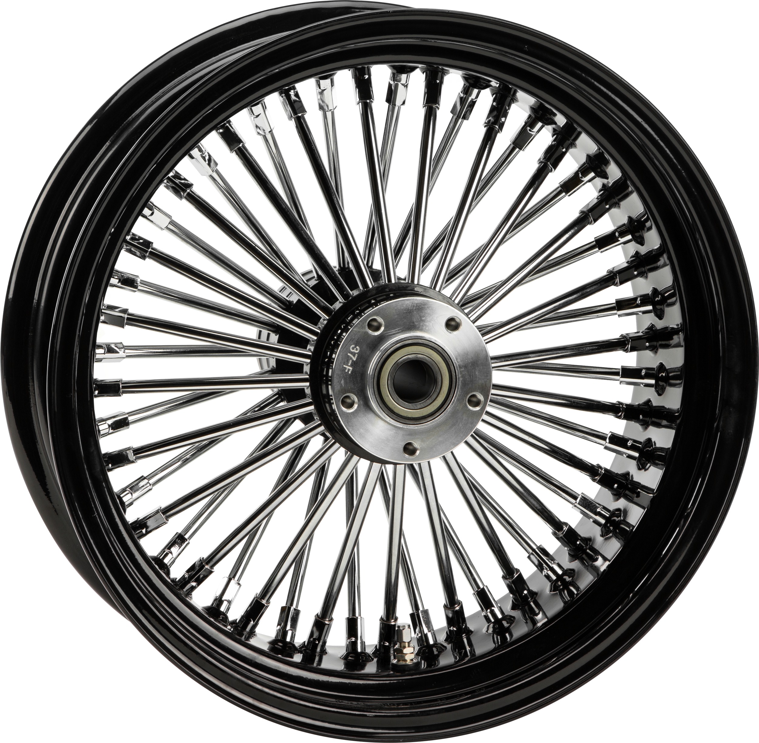 HardDrive RR 48-Spoke Black Rear Wheel 18x4.25 For 2000+ Models - Rear spoked wheel, fits 2000+ models - Click Image to Close