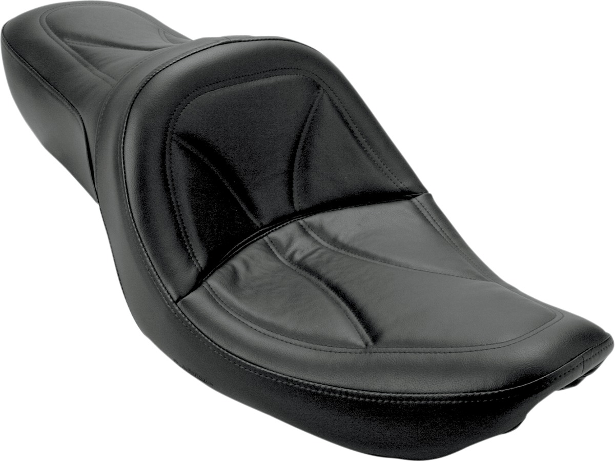 King Plain 2-Up Seat Black Gel - For 96-03 Harley FXD Dyna - Click Image to Close