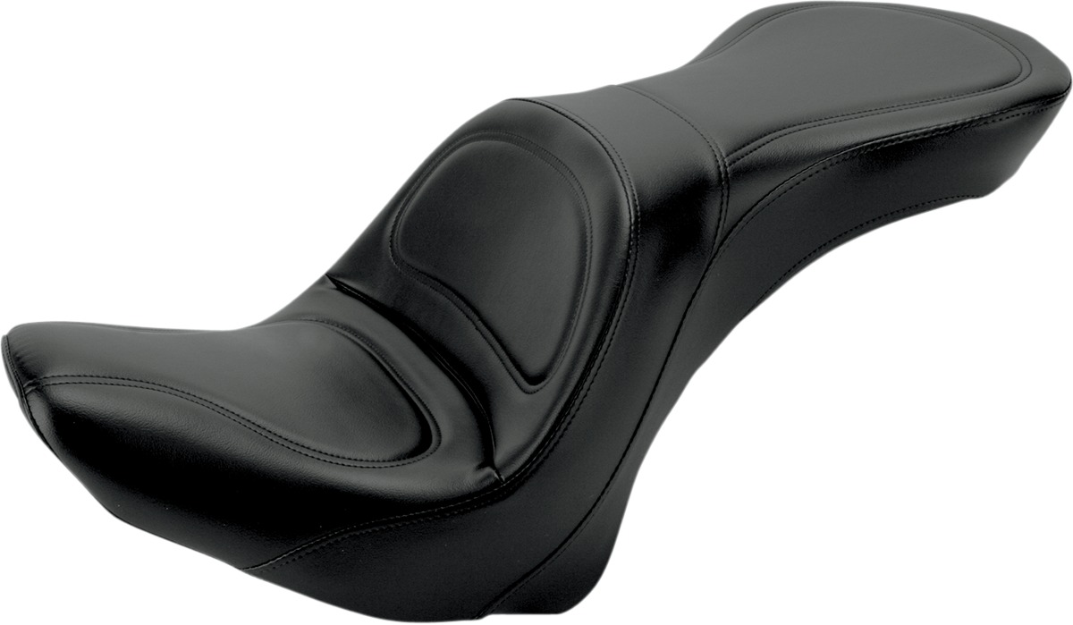 Explorer Stitched 2-Up Seat Black Gel - For 06-17 HD FLSTC - Click Image to Close