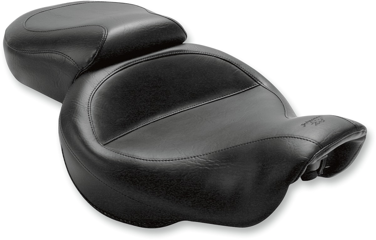 Smooth Vinyl 2-Up Seat - For 06-17 HD Dyna - Click Image to Close