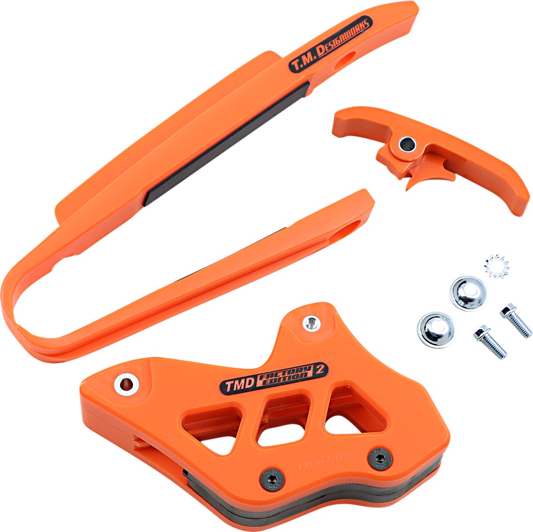 Orange Baja Endurance Slide-n-Guide Kit - For 17-22 KTM 150-500 w/ PDS - Click Image to Close