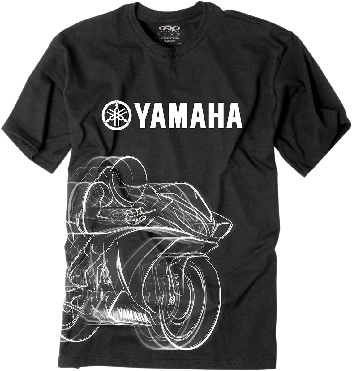 Men's Yamaha R1 Tee - Yamaha R1 Tee Blk Md - Click Image to Close