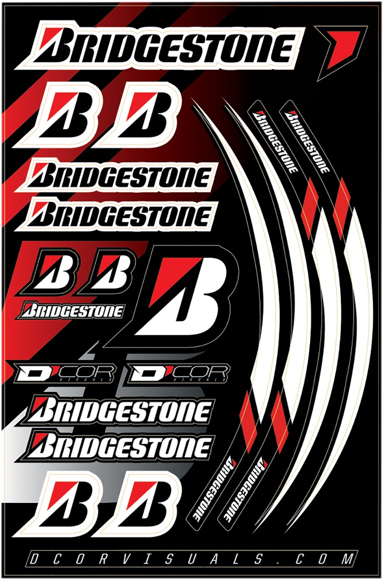 Bridgestone Universal Decal Sheet - 12 mil Ultracurve Vinyl - Click Image to Close