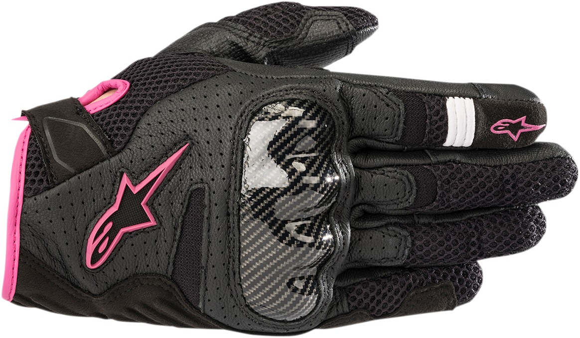 Women's SMX1 Air V2 Street Riding Gloves Black/Fuchsia X-Small - Click Image to Close